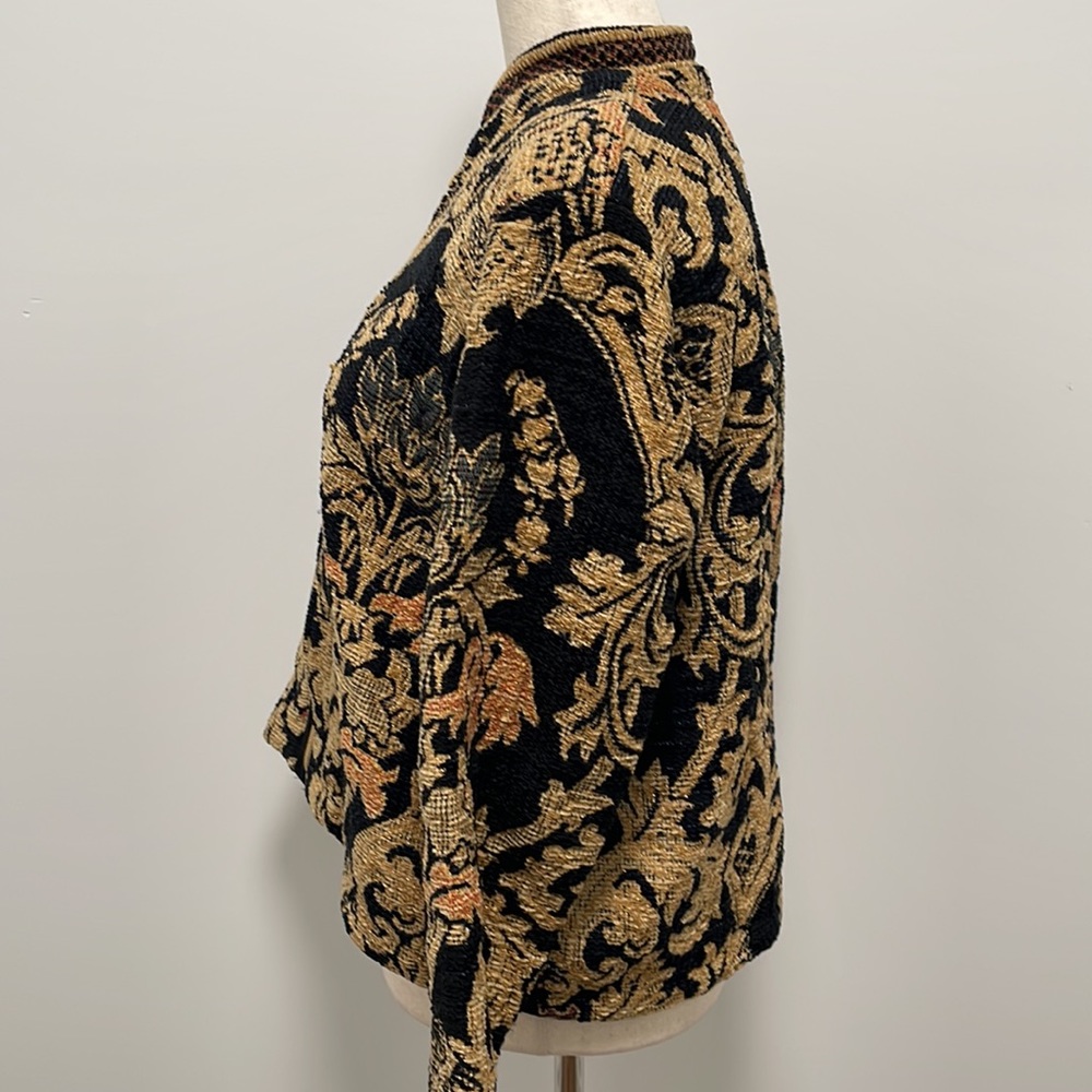 Vintage Sugar Street Weavers Jacket, Black/Tan, Medium - Picture 6 of 11